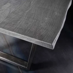 Wohnen Tische<Grauer Baumkanten Esstisch Risa im Loft Style