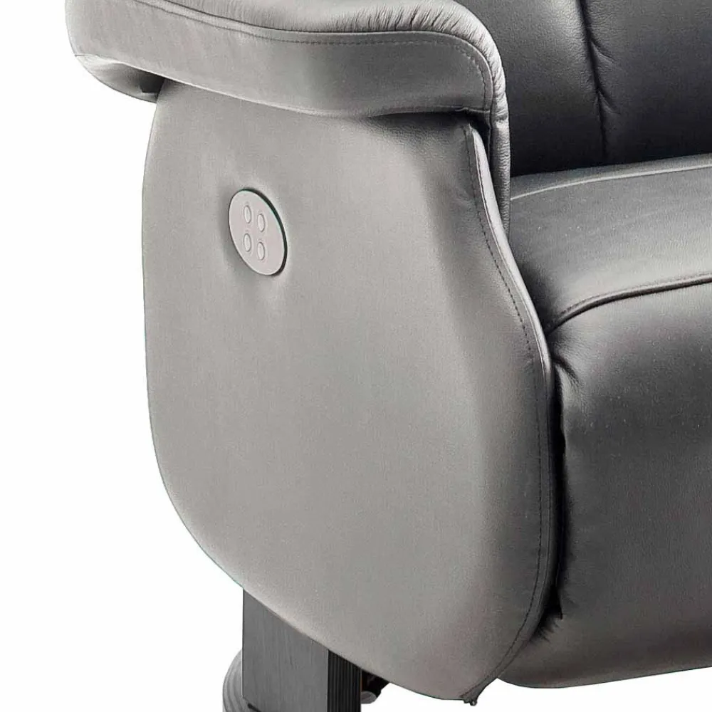 Wohnen Sofas<Grauer Fernsehessel Enjisaco mit ausklappbarer Schlaffunktion