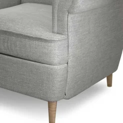 Wohnen Sessel<Grauer Ohrenbackensessel im Skandi Design - Jagoz