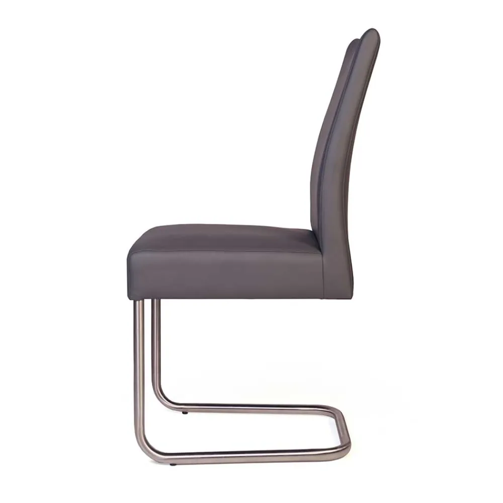 Wohnen Sessel|Stühle<Grauer Polsterstuhl mit Swing-Fuß - Motrilo (2er Set)