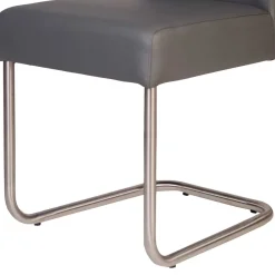 Wohnen Sessel|Stühle<Grauer Polsterstuhl mit Swing-Fuß - Motrilo (2er Set)
