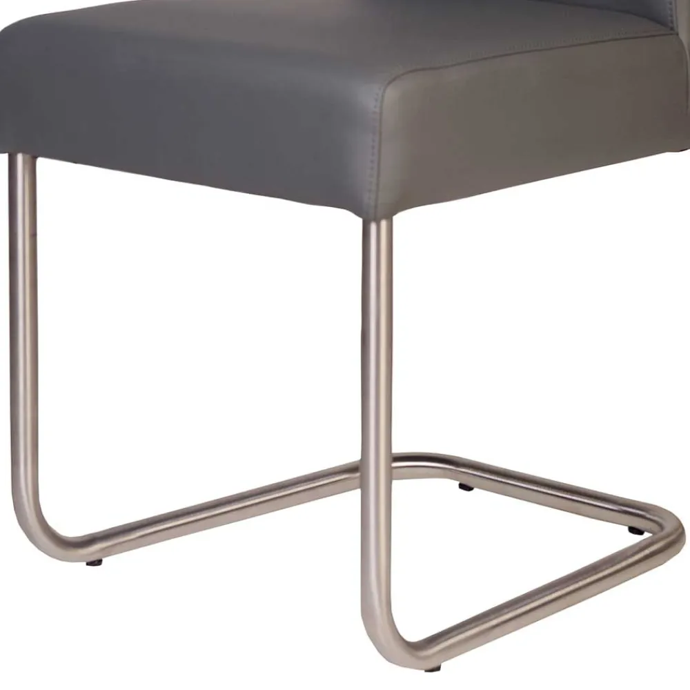 Wohnen Sessel|Stühle<Grauer Polsterstuhl mit Swing-Fuß - Motrilo (2er Set)