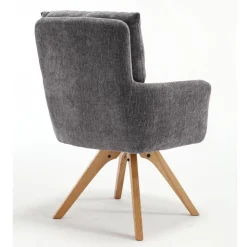 Wohnen Stühle<Grauer Tischsessel mit Federkern - Cregorian (2er Set)
