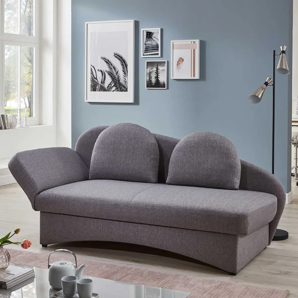 Wohnen Sofas<Graues Funktionssofa mit Armlehne links - Landhuis