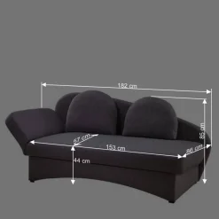 Wohnen Sofas<Graues Funktionssofa mit Armlehne links - Landhuis