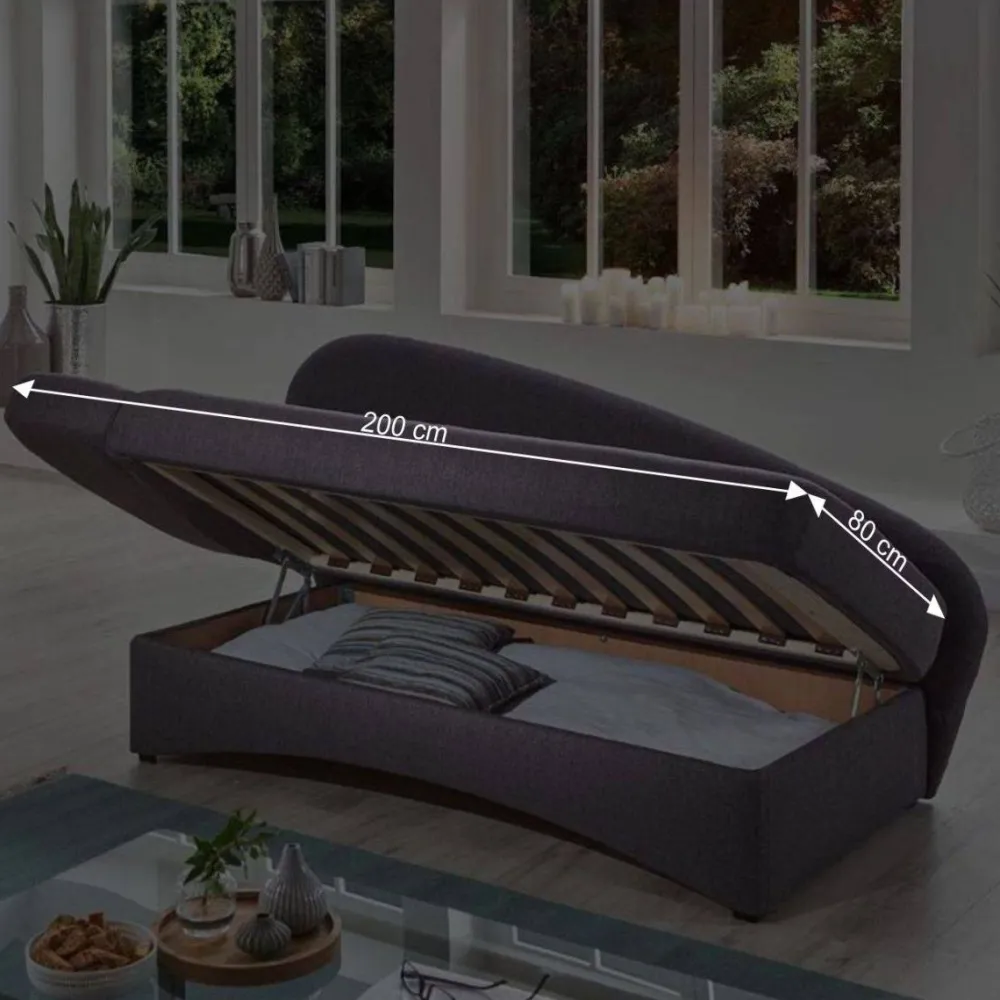 Wohnen Sofas<Graues Funktionssofa mit Armlehne links - Landhuis