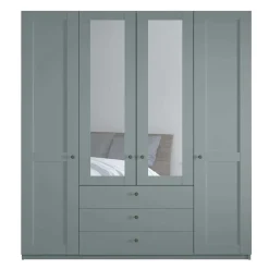 Wohnen Kleiderschränke<Graugrüner Kombi-Kleiderschrank 200 cm breit - Rajavo