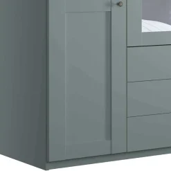 Wohnen Kleiderschränke<Graugrüner Kombi-Kleiderschrank 200 cm breit - Rajavo
