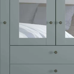 Wohnen Kleiderschränke<Graugrüner Kombi-Kleiderschrank 200 cm breit - Rajavo