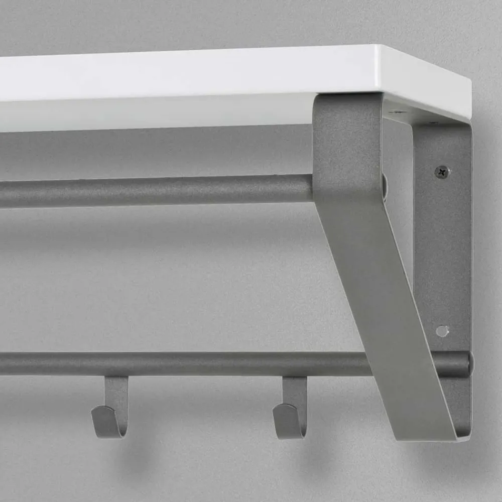 Wohnen Garderoben<Grau-Weiße Hängegarderobe Probian mit Hutablage