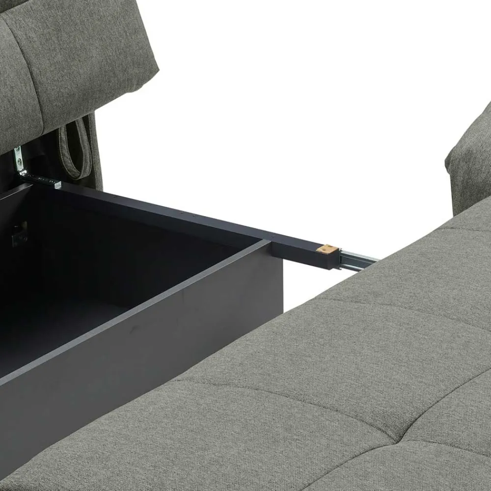 Wohnen Sofas<Grüne Funktionscouch mit Bettkasten - Granita