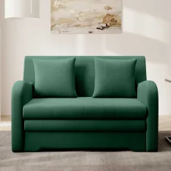 Wohnen Sofas<Grünes Schlafsofa mit Veloursbezug - Vigretta