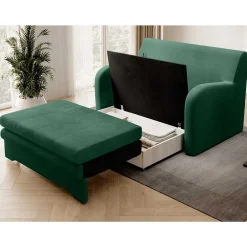 Wohnen Sofas<Grünes Schlafsofa mit Veloursbezug - Vigretta