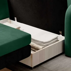 Wohnen Sofas<Grünes Schlafsofa mit Veloursbezug - Vigretta
