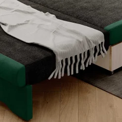Wohnen Sofas<Grünes Schlafsofa mit Veloursbezug - Vigretta