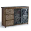 Wohnen Sideboards<Große Design Kommode mit Glas Metalltüren - Everton