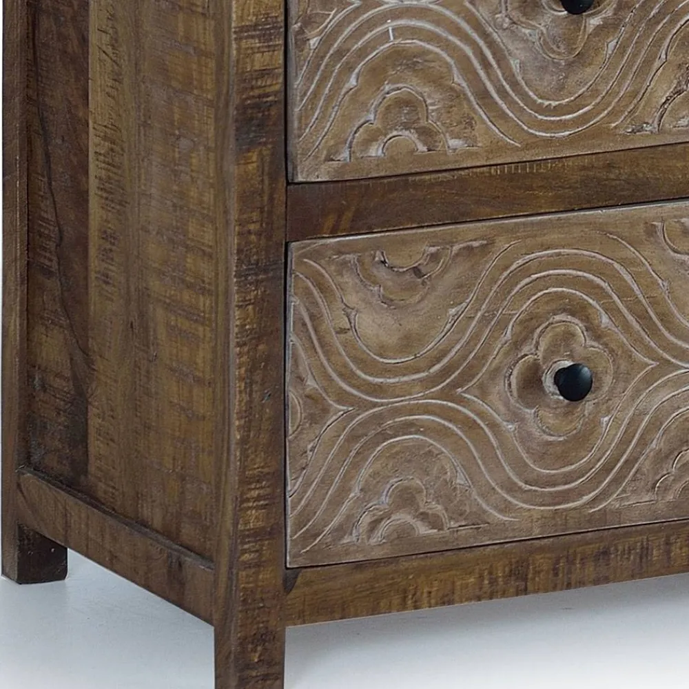 Wohnen Sideboards<Große Design Kommode mit Glas Metalltüren - Everton