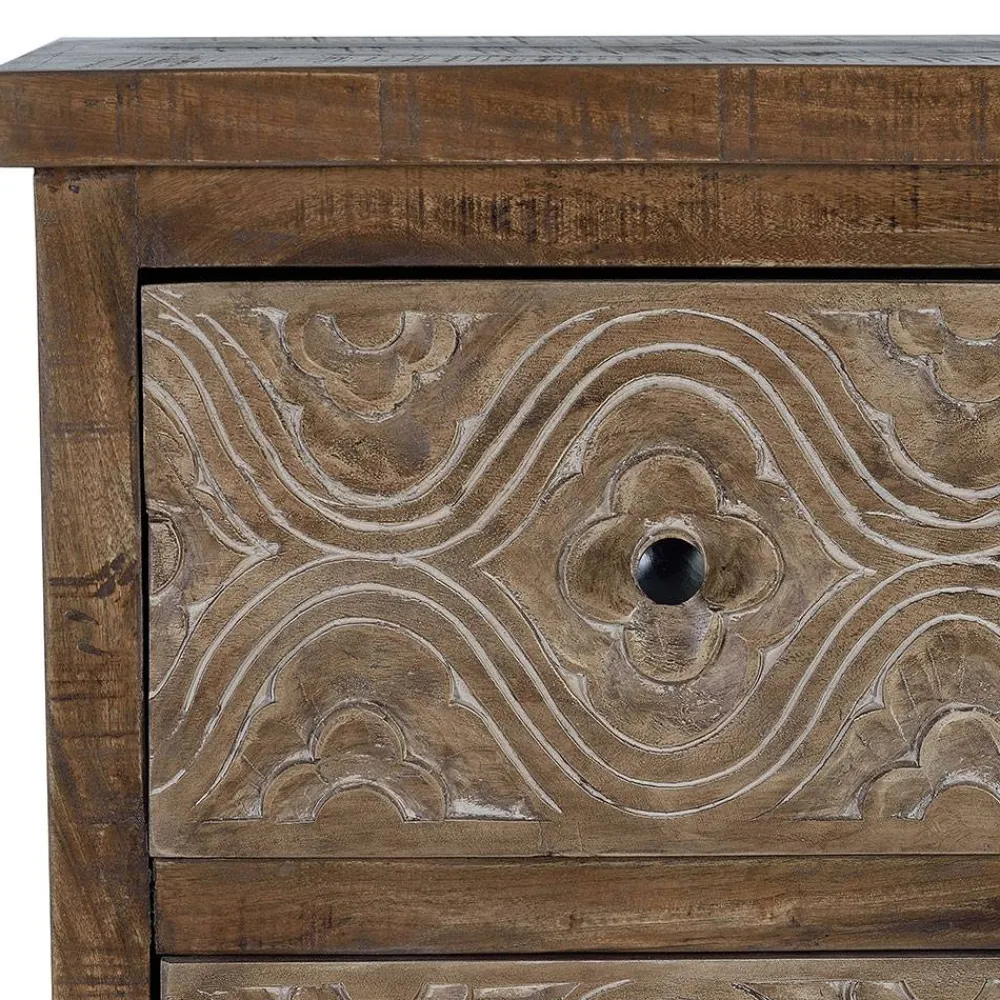 Wohnen Sideboards<Große Design Kommode mit Glas Metalltüren - Everton