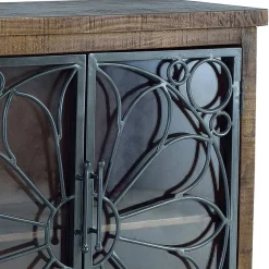 Wohnen Sideboards<Große Design Kommode mit Glas Metalltüren - Everton