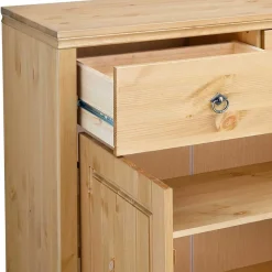 Wohnen Sideboards<Große Holz Kommode in Kiefer Natur - Vinidad