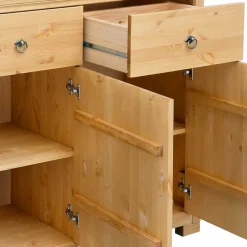 Wohnen Sideboards<Große Holz Kommode in Kiefer Natur - Vinidad