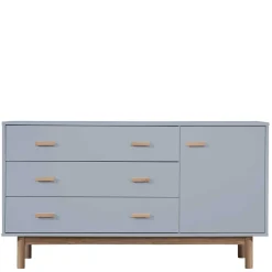 Wohnen Sideboards<Große Kombi-Kommode in Grau mit Eiche - Caldaro