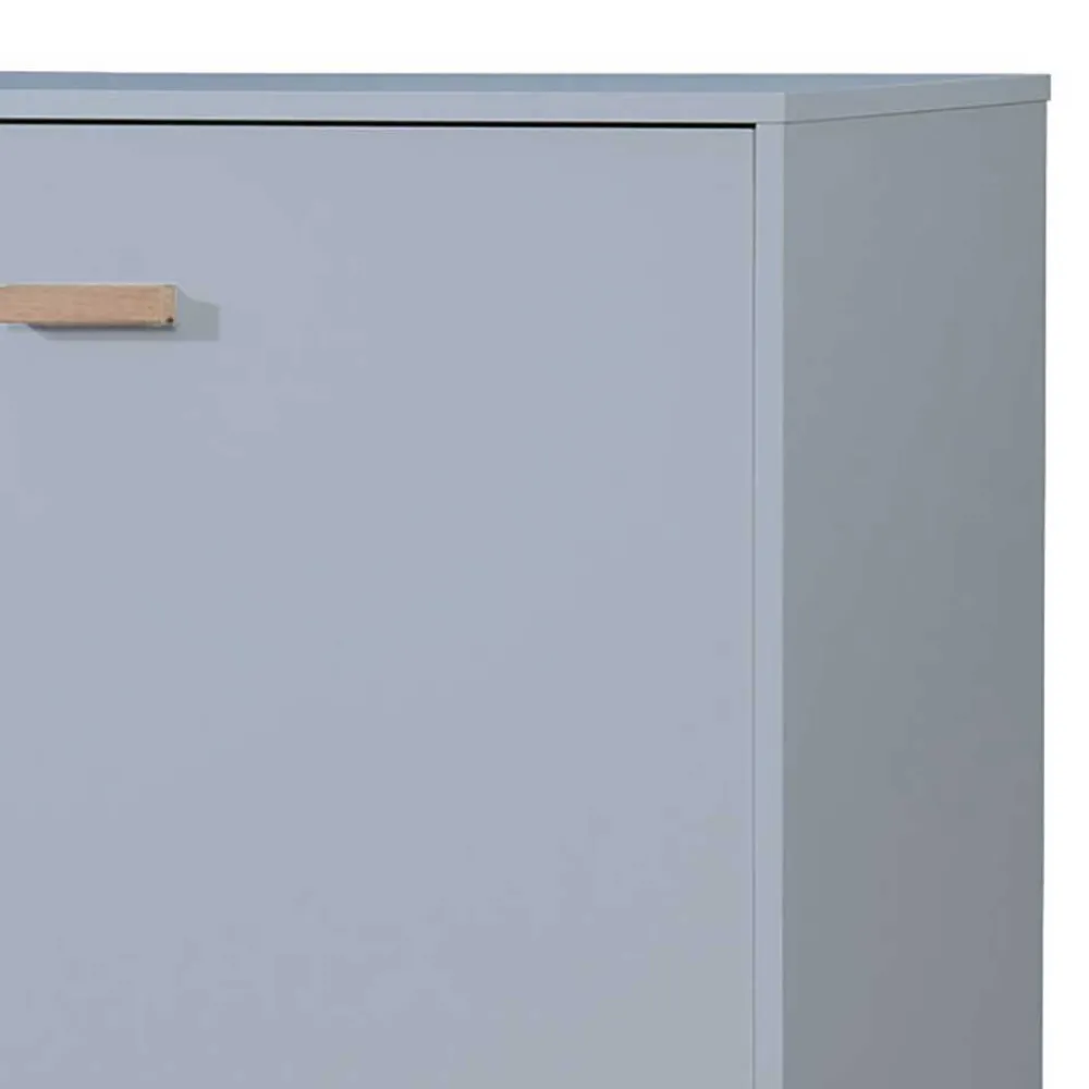 Wohnen Sideboards<Große Kombi-Kommode in Grau mit Eiche - Caldaro
