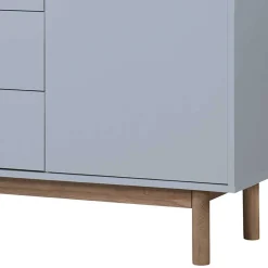 Wohnen Sideboards<Große Kombi-Kommode in Grau mit Eiche - Caldaro