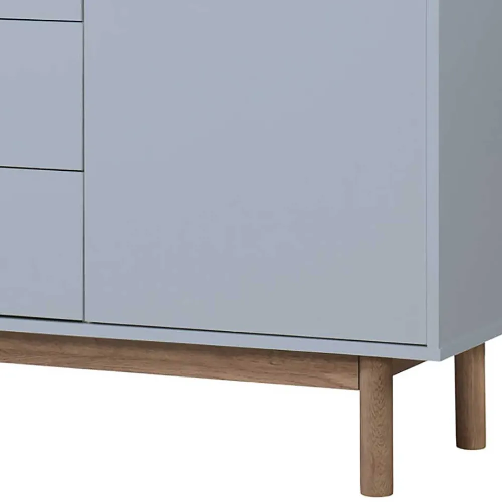 Wohnen Sideboards<Große Kombi-Kommode in Grau mit Eiche - Caldaro