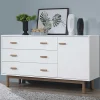 Wohnen Sideboards<Große Kombi-Kommode in Weiß mit Eiche - Savuta