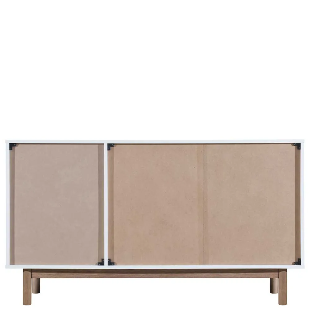 Wohnen Sideboards<Große Kombi-Kommode in Weiß mit Eiche - Savuta