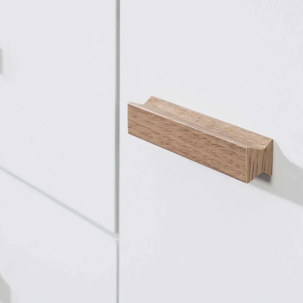 Wohnen Sideboards<Große Kombi-Kommode in Weiß mit Eiche - Savuta