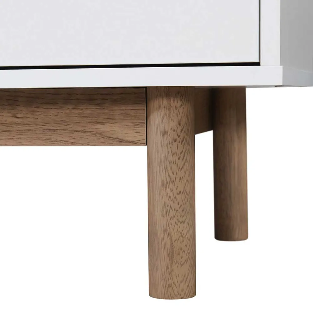 Wohnen Sideboards<Große Kombi-Kommode in Weiß mit Eiche - Savuta
