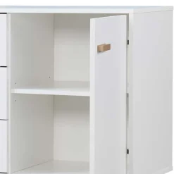 Wohnen Sideboards<Große Kombi-Kommode in Weiß mit Eiche - Savuta