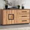 Wohnen Sideboards<Große Kombi-Kommode in Wildeiche mit Schwarz - Shipper