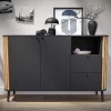 Wohnen Sideboards<Große Kommode in Grau und Wildeiche - Penzanca