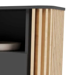 Wohnen Sideboards<Große Kommode in Grau und Wildeiche - Penzanca