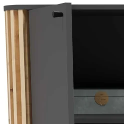 Wohnen Sideboards<Große Kommode in Grau und Wildeiche - Penzanca