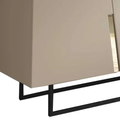 Wohnen Sideboards<Große Kommode in Taupe mit Spiegel in Bronze - Fashiona