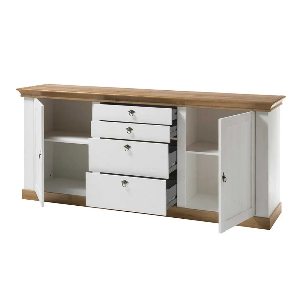 Wohnen Sideboards<Große Landhaus Anrichte zweifarbig - Diatara