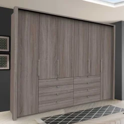 Wohnen Kleiderschränke|Schränke<Großer Kleiderschrank im Holzlook foliert - Crenba