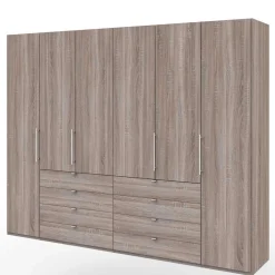 Wohnen Kleiderschränke|Schränke<Großer Kleiderschrank im Holzlook foliert - Crenba