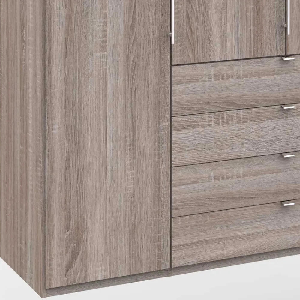 Wohnen Kleiderschränke|Schränke<Großer Kleiderschrank im Holzlook foliert - Crenba
