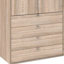 Wohnen Kleiderschränke<Großer Kleiderschrank in Eiche Sägerau - Zayun