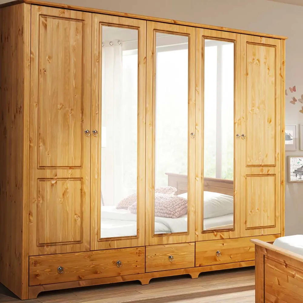 Wohnen Kleiderschränke<Großer Schlafzimmerschrank in Natur - Imressa