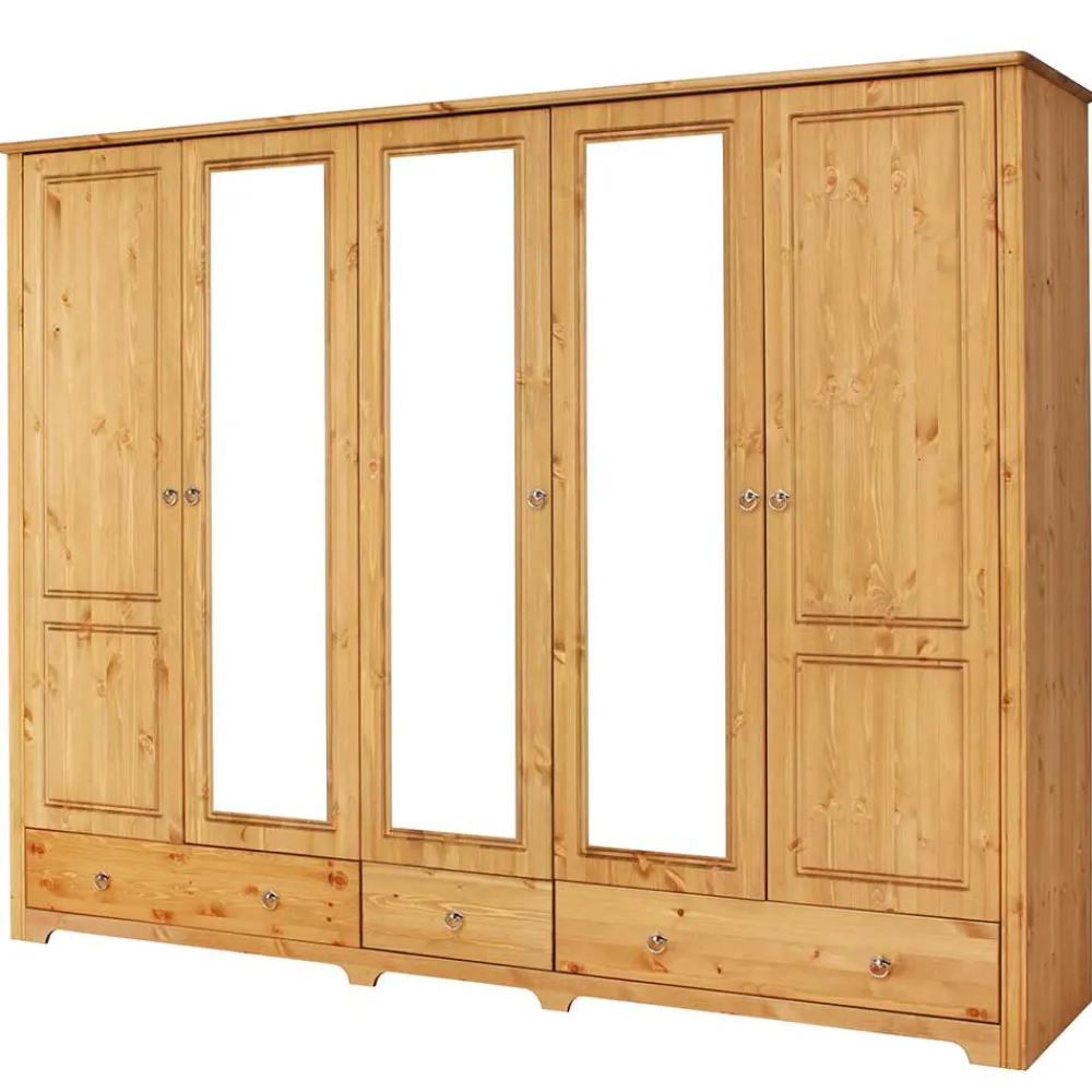 Wohnen Kleiderschränke<Großer Schlafzimmerschrank in Natur - Imressa