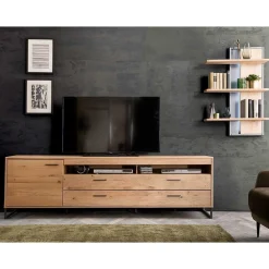 Wohnen Wohnwände<Großes Design TV Board & Wandregal - Assela (zweiteilig)
