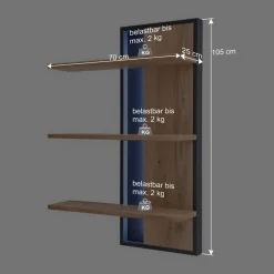 Wohnen Wohnwände<Großes Design TV Board & Wandregal - Assela (zweiteilig)