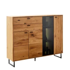 Wohnen Sideboards|Highboards<Großes Highboard mit Metall Bügelgestell - Flacona