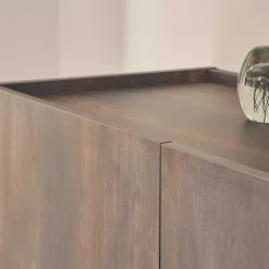 Wohnen Sideboards<Großes Sideboard in Eiche Dunkel und Anthrazit - Mundo